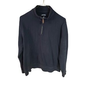 Lands' End Men's Navy BlueHalf-Zip Sweatshirt